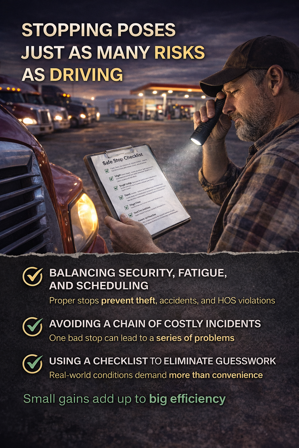 Checklist for Safe Stops and Overnight Parking on Long-Haul Routes